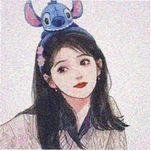 薄雪 灰白冷调动漫女孩头像正面特写