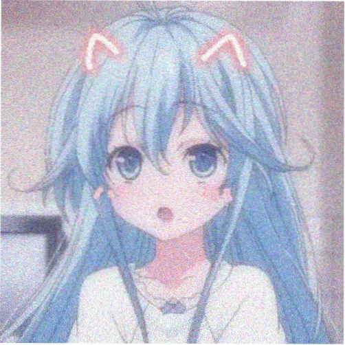 锈钉 冷感机能风动漫女孩头像戴耳机侧脸